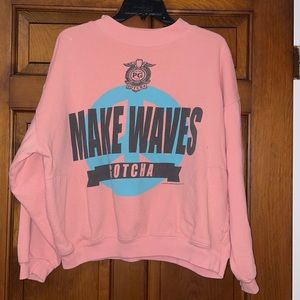 Urban Outfitters retro peach crewneck